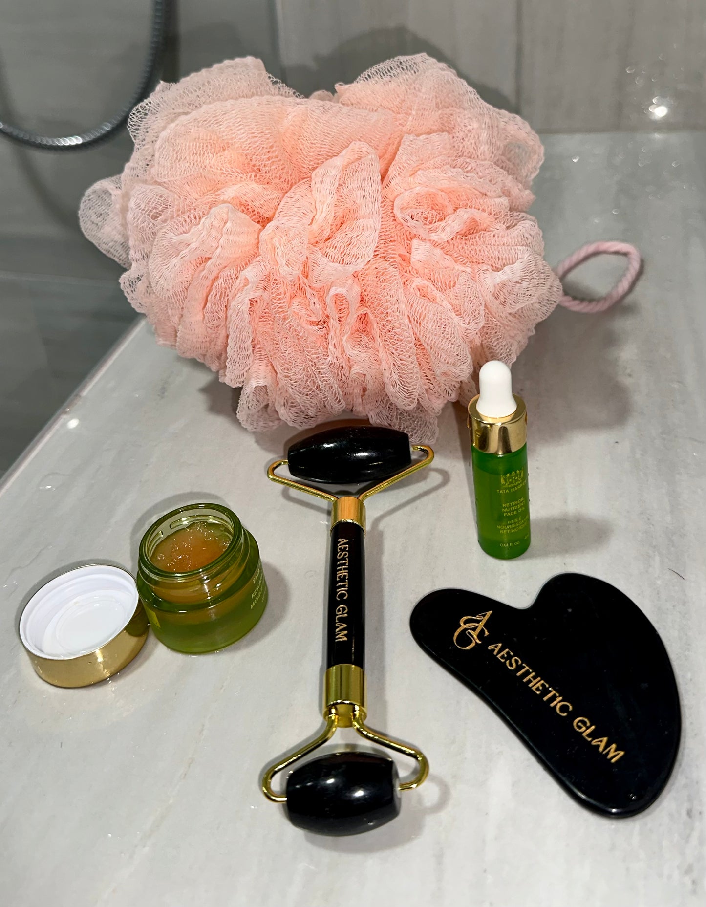 Facial Massage Roller and Gua Sha Set
