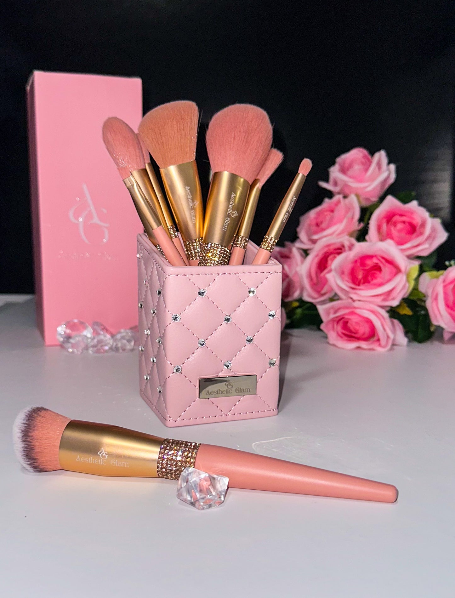 Diamond Handle Makeup Brush Set