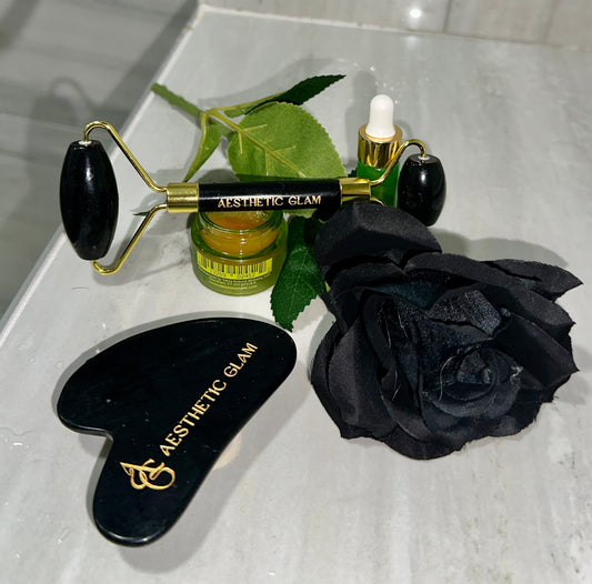 Facial Massage Roller and Gua Sha Set